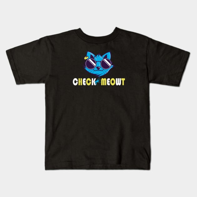 Check Meowt Kids T-Shirt by Vector Design Mart